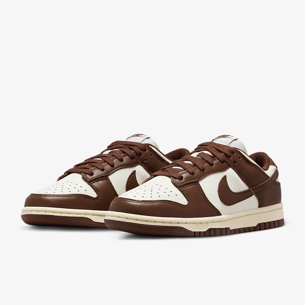 Nike Dunk Low Brown and White Sneakers (women’s 8.5)